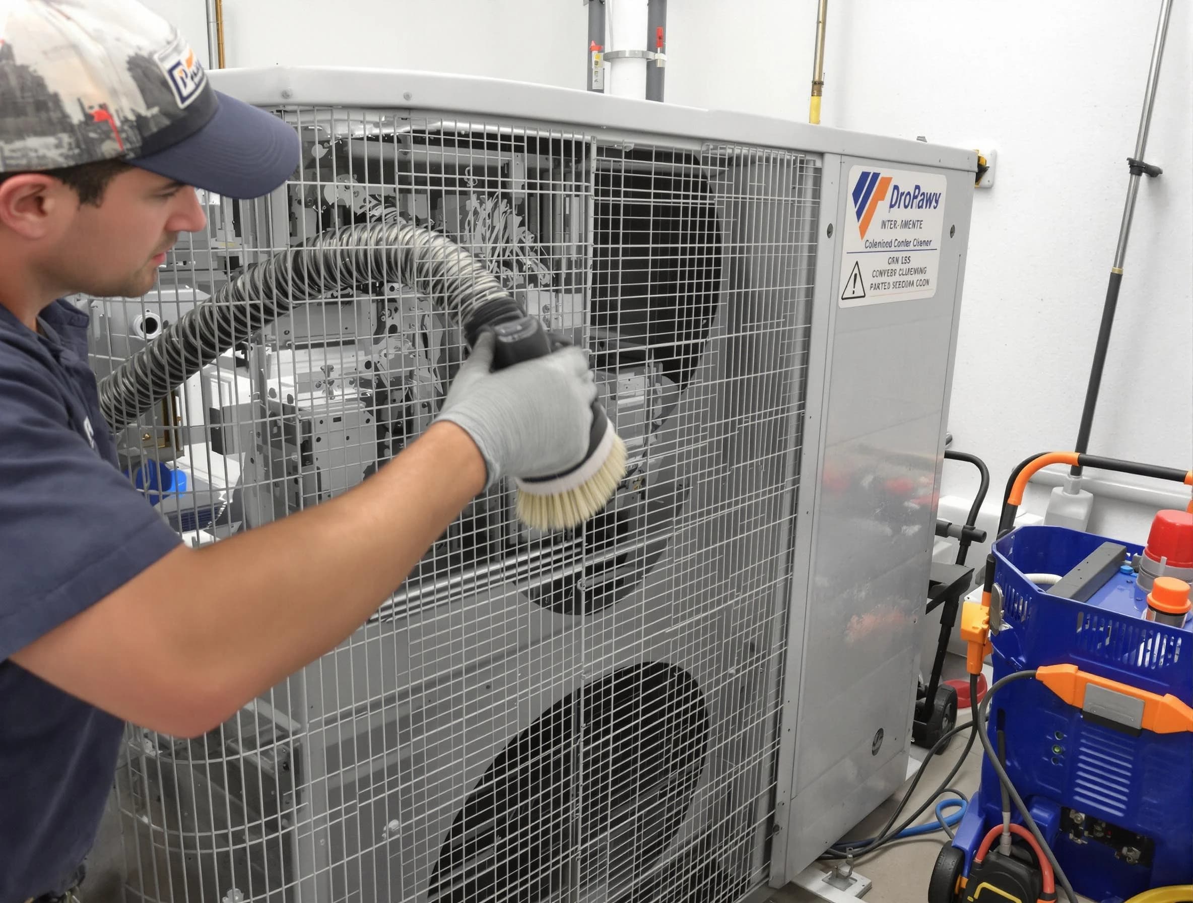 Anaheim Air Duct Cleaning specialist performing precision AC coil cleaning for improved system performance in Anaheim