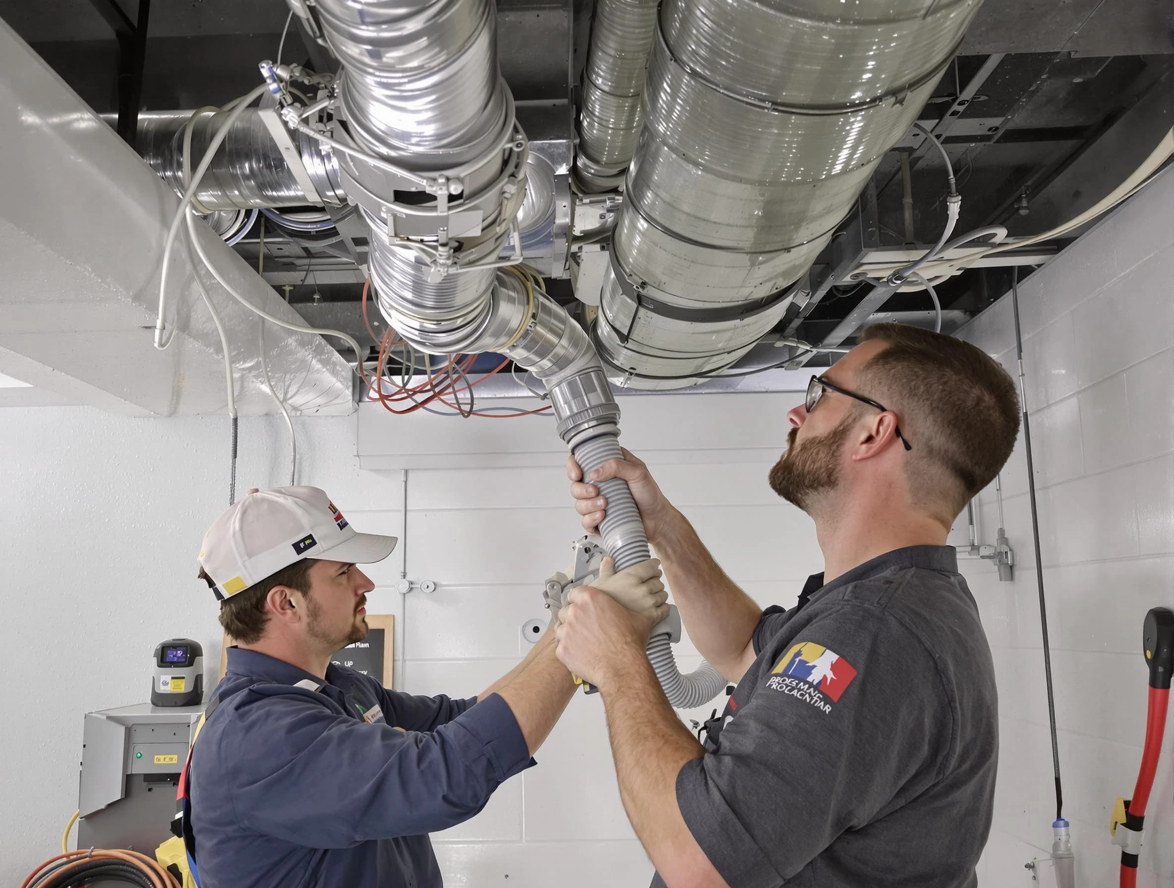 Anaheim Air Duct Cleaning technician performing thorough AC duct cleaning in Anaheim