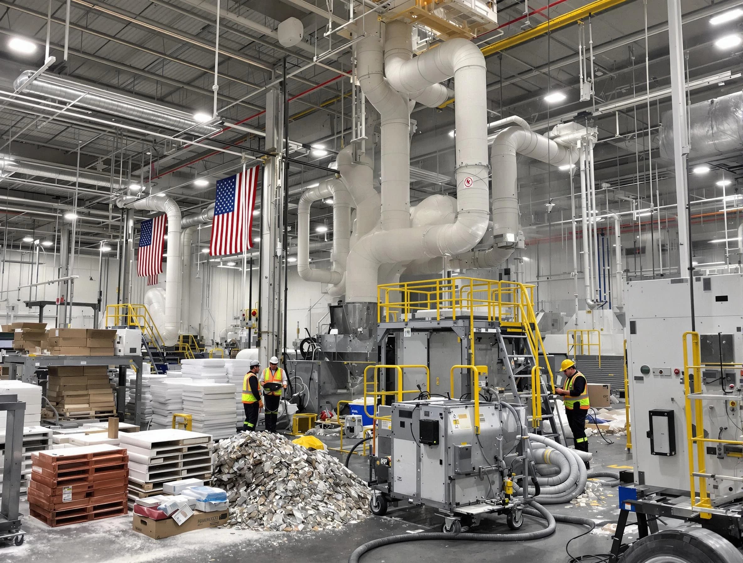 Anaheim Air Duct Cleaning team performing large-scale industrial duct cleaning at a commercial facility in Anaheim