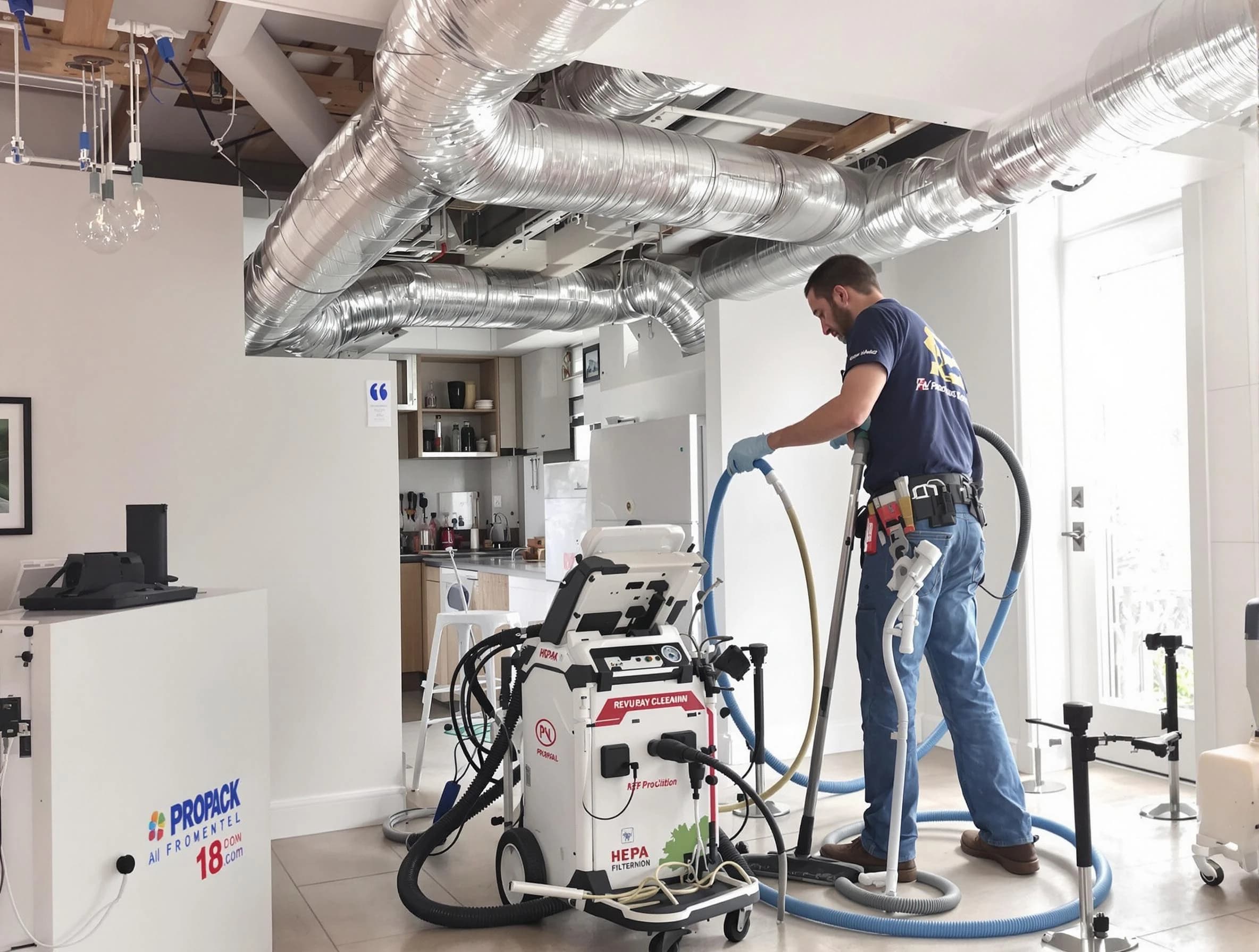 Anaheim Air Duct Cleaning technician performing advanced pure duct cleaning with specialized equipment in Anaheim